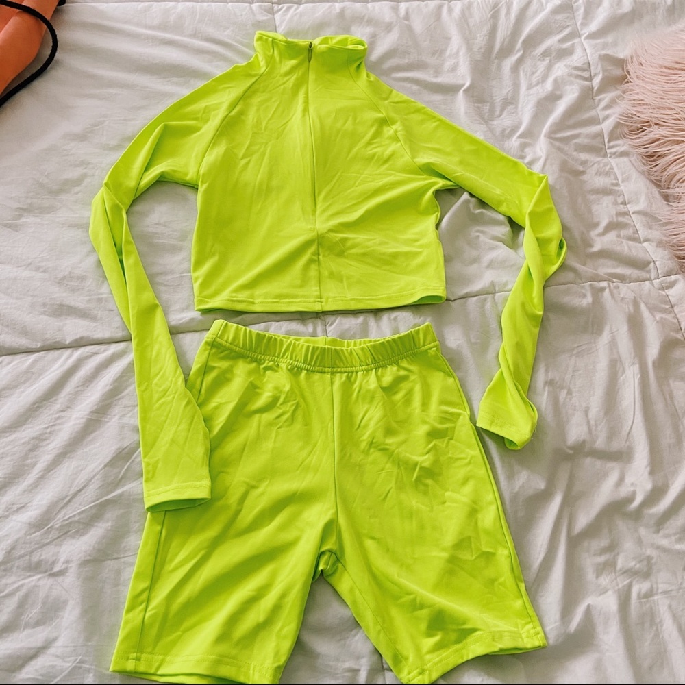 NEON GREEN WORKOUT SET